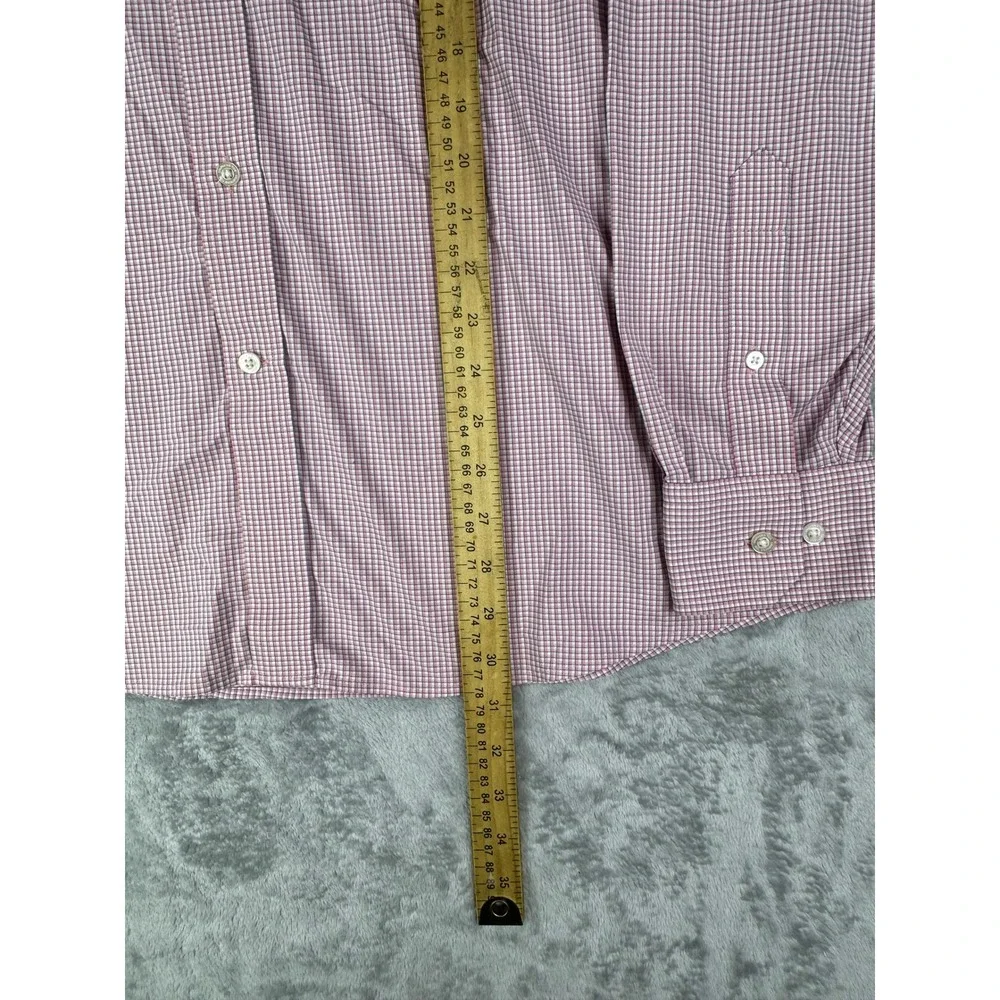 Southern Tide Men L Intercoastal Shirt Red Gingham Check Nylon Stretch Button Up